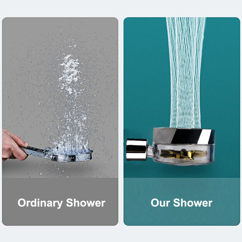 Turbo Propeller Shower Head Handheld High Pressure