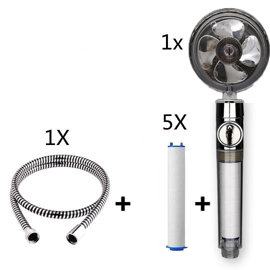Turbo Propeller Shower Head Handheld High Pressure