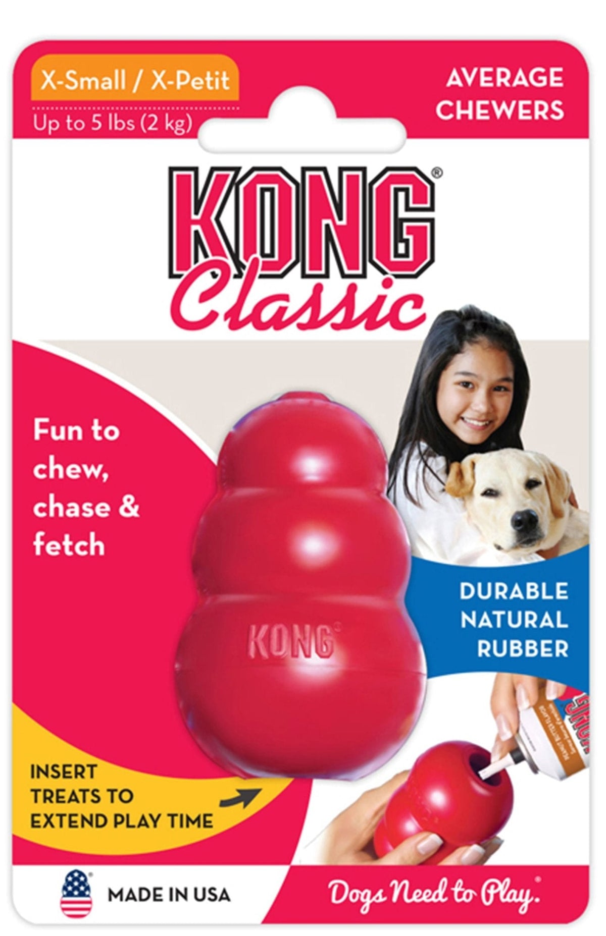 KONG Classic Dog Toy | Interactive Treat & Enrichment Toy