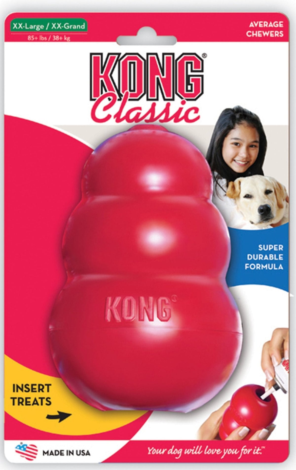 KONG Classic Dog Toy | Interactive Treat & Enrichment Toy